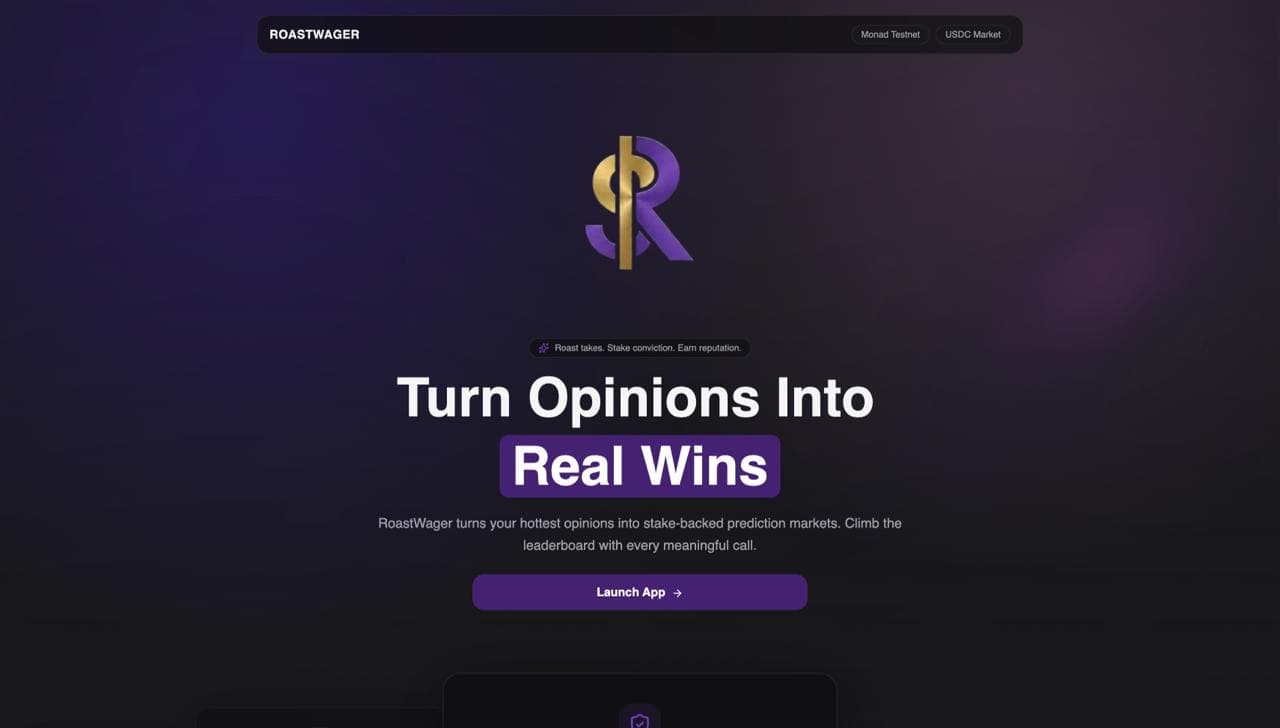 RoastWager - Full-Stack Web3 Developer
